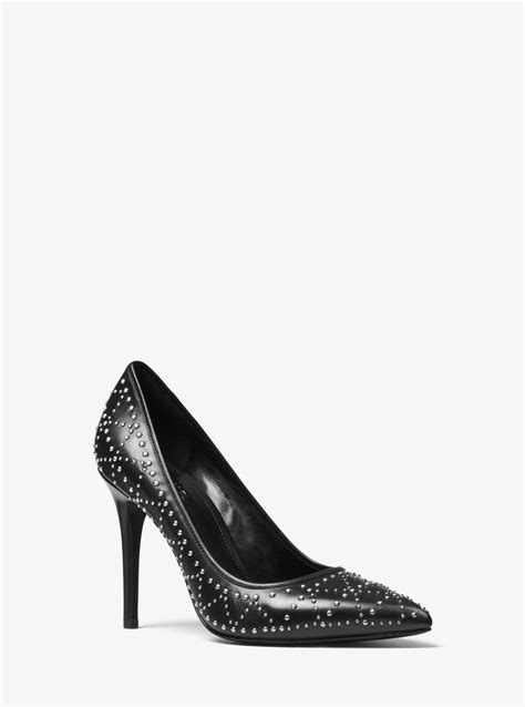 michael michael kors claire studded leather pump|MICHAEL MICHAEL KORS Claire studded leather pumps .